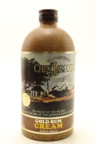 (1) Sangster's Old Jamaica Liqueur Gold Cream Rum, 17% ABV