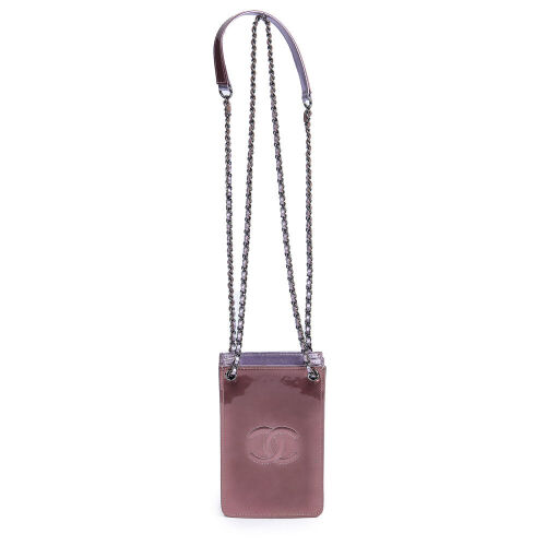 Chanel Patent Crossbody Phone Holder Bag