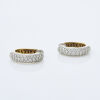 18ct White Gold/Yellow Gold, Lester Brand, 1.00ct Diamond Hoops