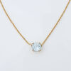 18ct Yellow Gold, 6.00ct Light Blue Topaz Pendant and Chain