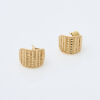 9ct Yellow Gold, Eliptical Patterned Earrings