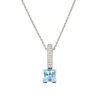 18ct White Gold, 2.60ct Aquamarine and .60ct Diamond Pendant on 18ct Chain