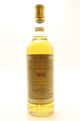 (1) Millburn 1978 Gordon and MacPhail Single Malt Scotch Whisky, 46% ABV