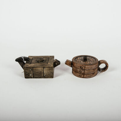 Two Chinese Stone Teapots