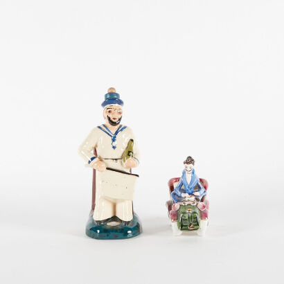 A Pair Of Italian Ceramic Figures c.1950s