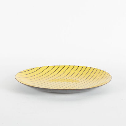 A Striped Enamel Charger Plate