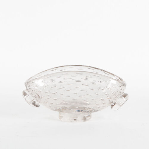 A Whitefriars Style Bubble Glass Bowl