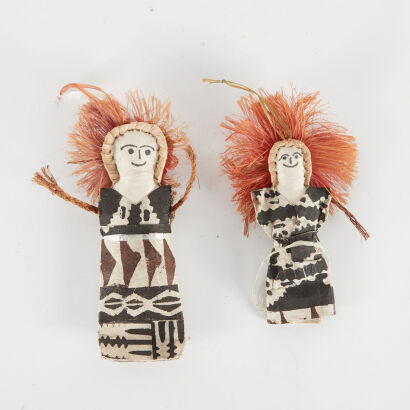 A Pair Of Fijian Souvenir Dolls