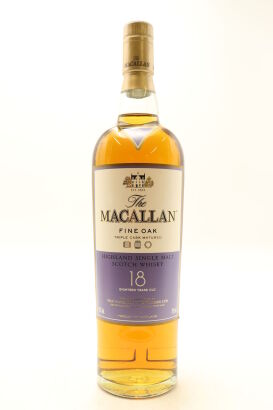 (1) Macallan 18 Year Old Fine Oak Single Malt Scotch Whisky, 43% ABV