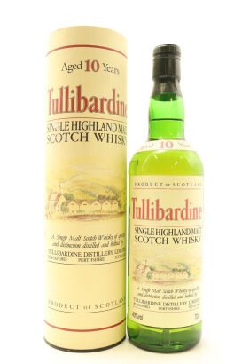 (1) Tullibardine 10 Year Old Single Malt Scotch Whisky, 40% ABV, circa 1990s