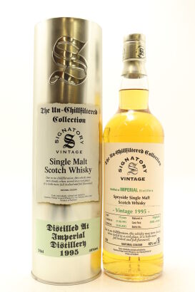 (1) Imperial 1995 Signatory Vintage The Un-Chillfiltered Collection 19 Year Old Single Malt Scotch Whisky, 46% ABV