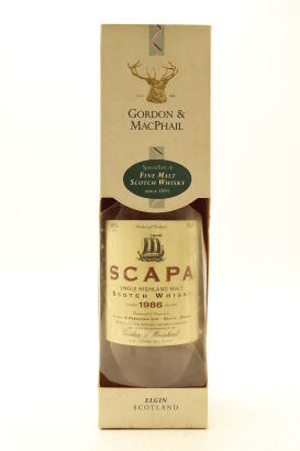 (1) Scapa 1986 Gordon and MacPhail Single Malt Scotch Whisky, 40% ABV