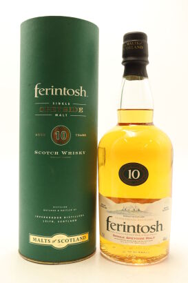 (1) Ferintosh 10 Year Old Speyside Single Malt Scotch Whisky, 40% ABV