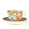 A Cantonese Famille Rose Cup & Saucer