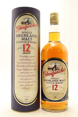 (1) Glenfarclas 12 Year Old Single Malt Scotch Whisky, 40% ABV, 1000ml