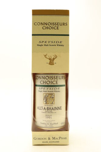 (1) Allt-A-Bhainne 1991 Gordon & MacPhail Connoisseurs Choice Single Malt Scotch Whisky, 43% ABV
