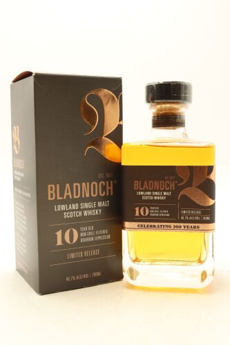 (1) Bladnoch 10 Year Old 200 Year Anniversary Single Malt Scotch Whisky, 40% ABV
