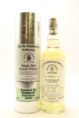 (1) Linkwood 2008 Signatory Vintage 12 Year Old Single Malt Scotch Whisky, 46% ABV