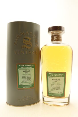 (1) Macallan 1987 Signatory Vintage 18 Year Old Cask Strength Single Malt Scotch Whisky, 52.8% ABV