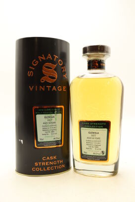 (1) Glenisla 1977 Signatory Vintage 34 Year Old Cask Strength Single Malt Scotch Whisky, 44.3% ABV