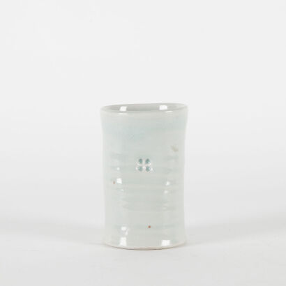 A Suzy Dunzer Celedon Vase