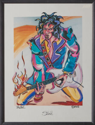 A Rare Adam Stone Jimi Hendrix Poster