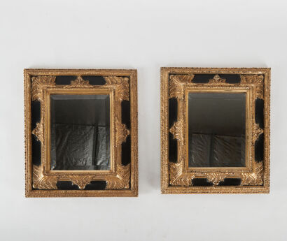 A Pair of Gilt Framed Mirrors