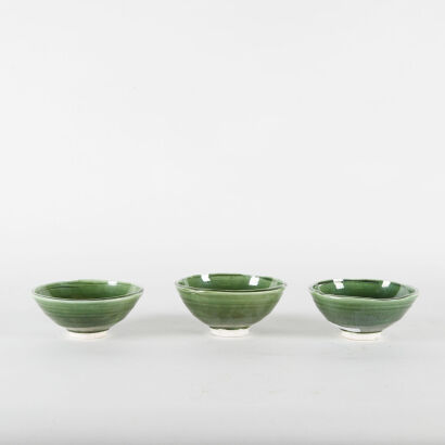 A Set of Three Campbell Hegan Dipping Bowls