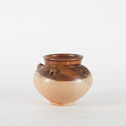 A Peter Alger Shino Glaze Pot