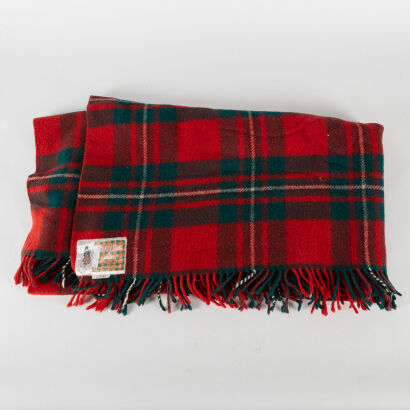 A MacGregor Tartan Monty 100 % Wool Rug By Fontana