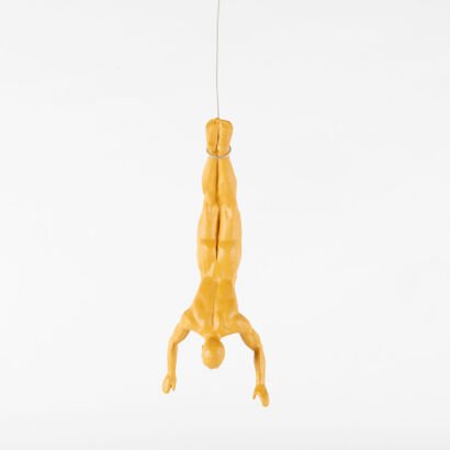 A Polyresin And Acyrlic Paint Hanging Sculpture