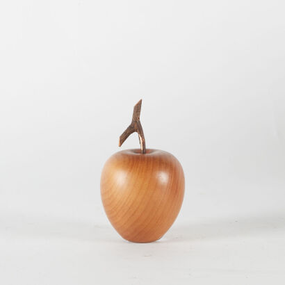 A Hand Turned Wooden Apple