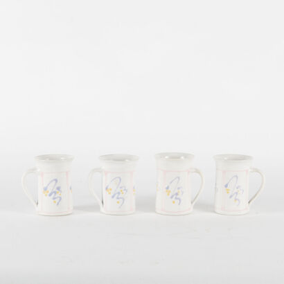 A Set Of Four Vic Evans Hand Thrown Coffee Cups