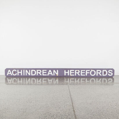 A Vintage Achindrean Herefords Sign