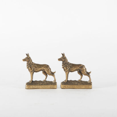 A Pair Of Alsatian Bookends