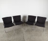 Four Black and Chrome Occasional Chairs - 2