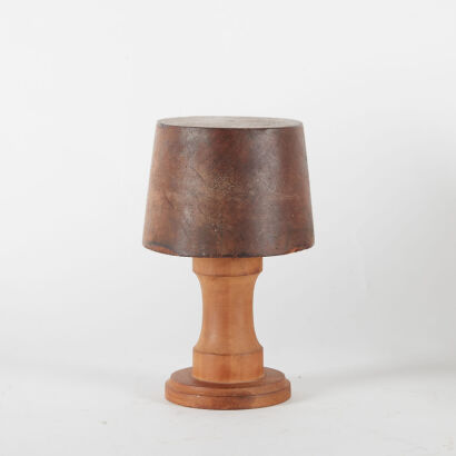 A Vintage Wooden Hat Block Stand