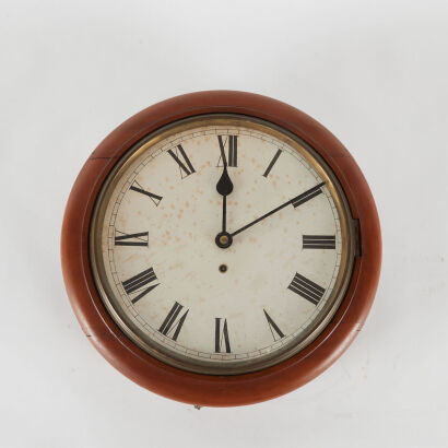 An Oak Art Deco Wall Clock