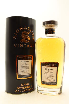 (1) Fettercairn 1995 Signatory Vintage 16 Year Old Cask Strength Single Malt Scotch Whisky, 58% ABV