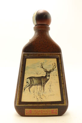 (1) Jim Beam Beam's Choice 8 Year Old James Lockhart Mule Deer Decanter Bottle Kenticky Straight Bourbon Whiskey, 40% ABV, 750ml