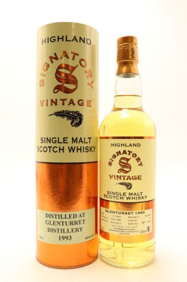 (1) Glenturret 1993 Signatory Vintage 12 Year Old Single Malt Scotch Whisky, 40% ABV