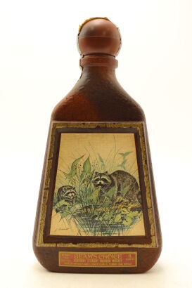 (1) Jim Beam Beam's Choice 8 Year Old James Lockhart Racoon Decanter Bottle Kenticky Straight Bourbon Whiskey, 40% ABV, 750ml