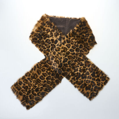 Gucci Rabbit Fur Muffler Scarf lined with Guccisima Silk