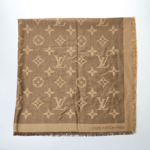 Louis Vuitton Cashmere & Silk XL Scarf with Box