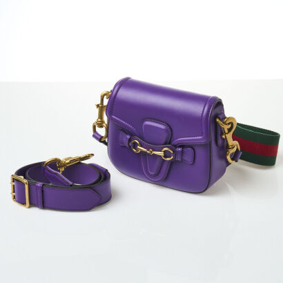 Gucci Purple Lady Web Leather Bag