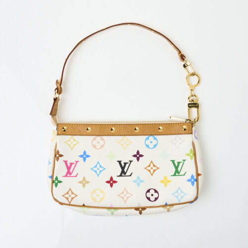 Louis Vuitton White Monogram Pochette Accessories