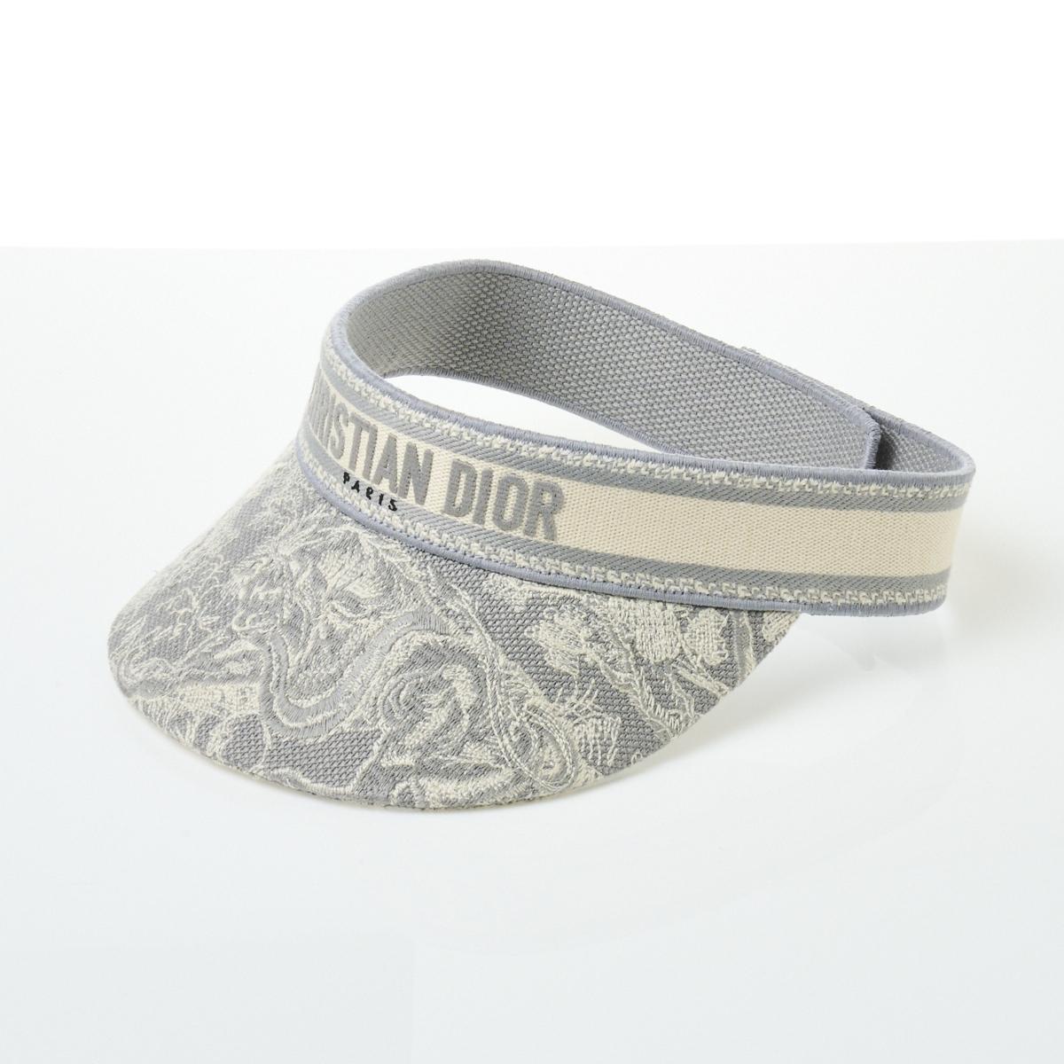 DSmash Toile de Jouy Sauvage Visor Pink and Gray Embroidery  DIOR