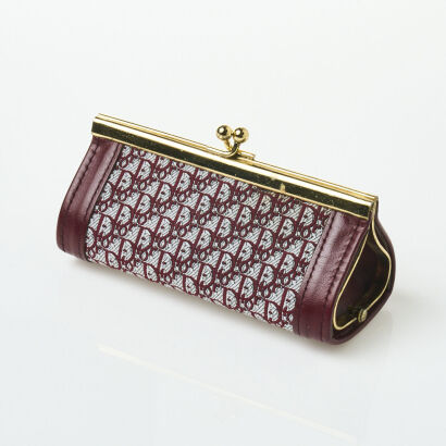 Christian Dior Trotter Kisslock Coin Purse