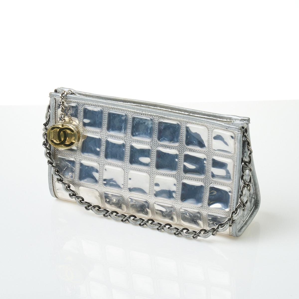 Buy Chanel Ice Cube Flap Bag Quilted Vinyl Silver 2519601