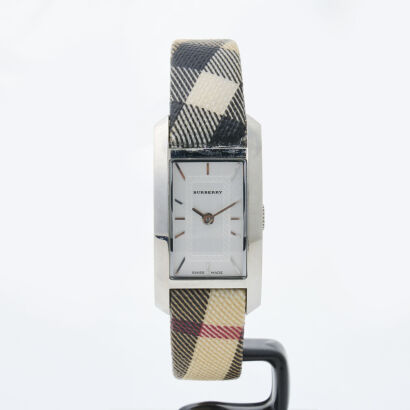 Burberry, Check Engraved, Stainless Steel Ladies Wristwatch